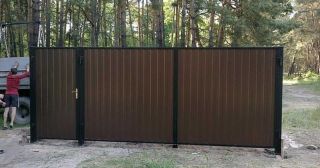 Купить распашные ворота из профнастила Щелково, цена от 2762 руб.